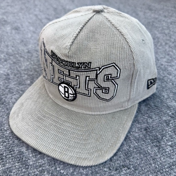 New Era Other - Brooklyn Nets Hat New Era The Golfer Corduroy Gray Snapback Reverse Arch NBA Cap